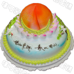 编号：A02   12吋鲜奶油祝寿生日蛋糕